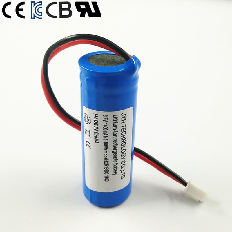 1400mAh PCM PROTECTED 18500 lithium battery
